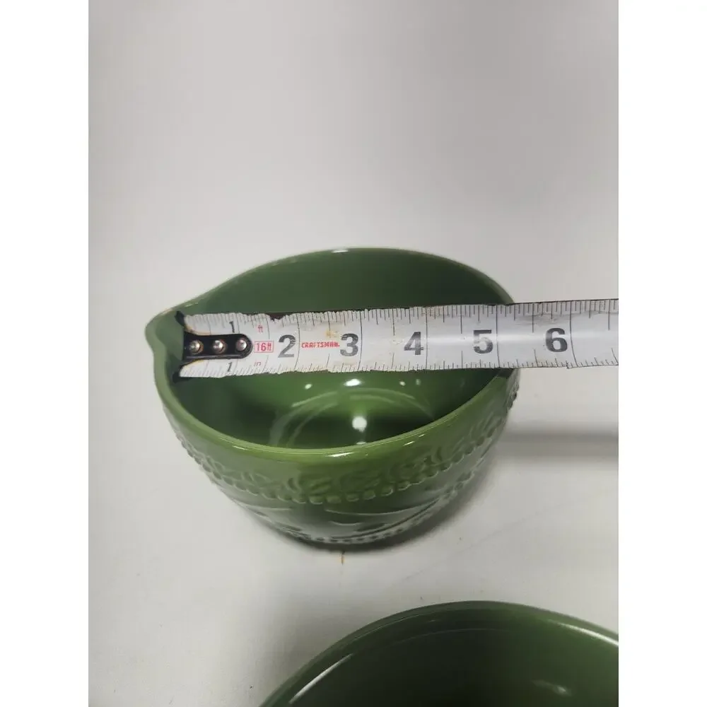 Temp-tations by Tara Old World Green Nesting Batter Mixing Bowls Set of 3 1.5QT